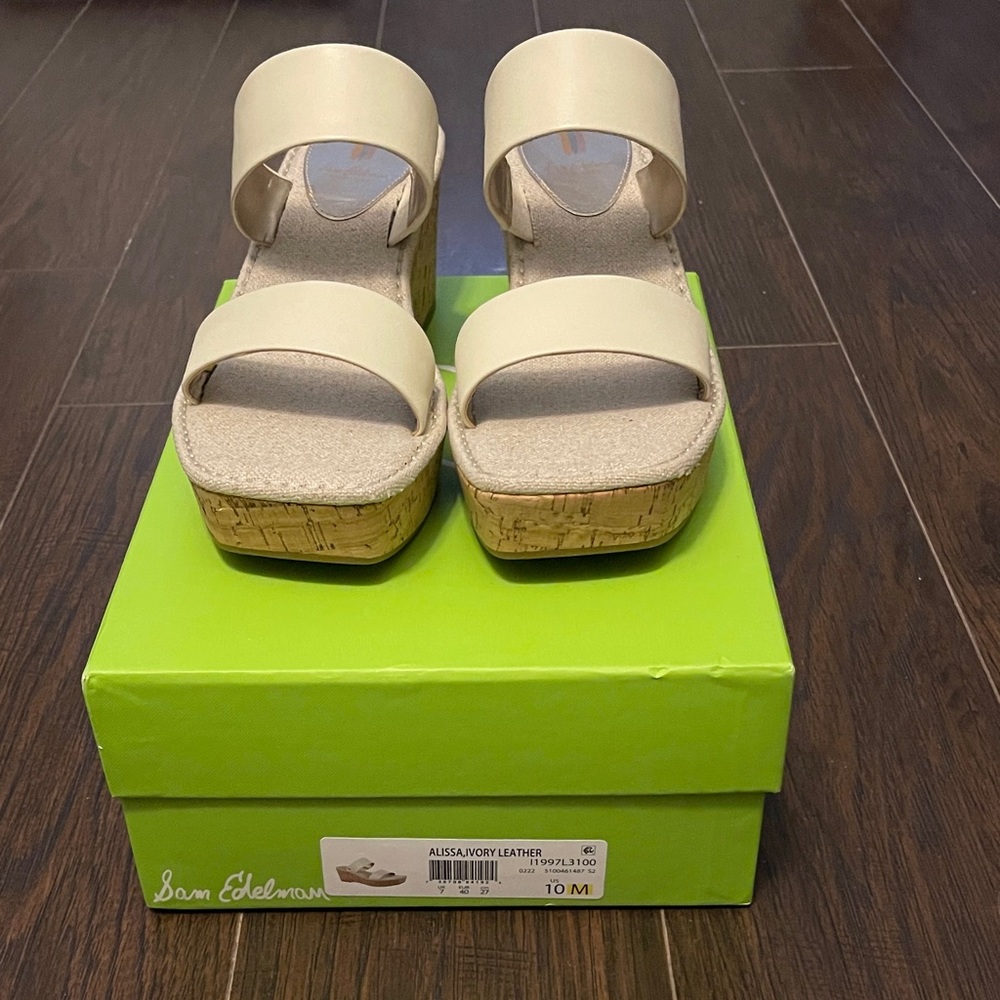 Sam Edelman Beige Platform Sandals